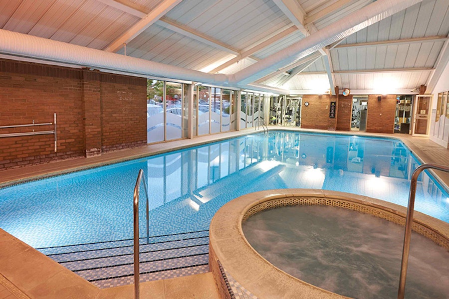 Swimming pool with spa pool near Paultons Park