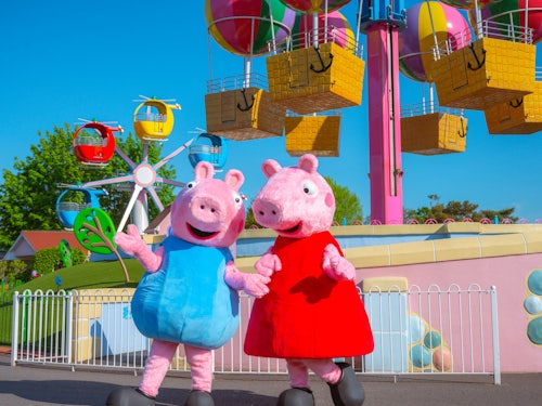 Peppa and George at Peppa Pig World