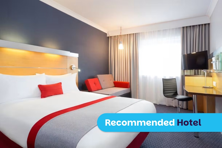 Collage of hotel images