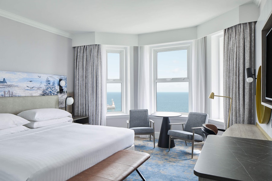 Marriott Highcliff Bournemouth bedroom seaview